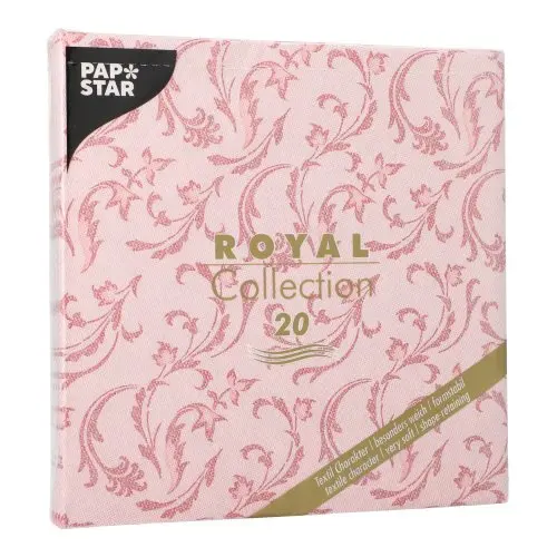PAPSTAR Servietten "ROYAL Collection" 1/4-Falz 40 x 40 cm bordeaux "Damascato", FSC-zertifizierte Premium-Tissue-Servietten mit Damast-Dekor, Packung mit 8 x 20 Stück, Art.-Nr. 37208
