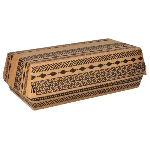PAPSTAR Conpax (LM) 300 Baguetteboxen, Pappe 5,3 cm x 13,1 cm x 24,8 cm braun "Maori" groß