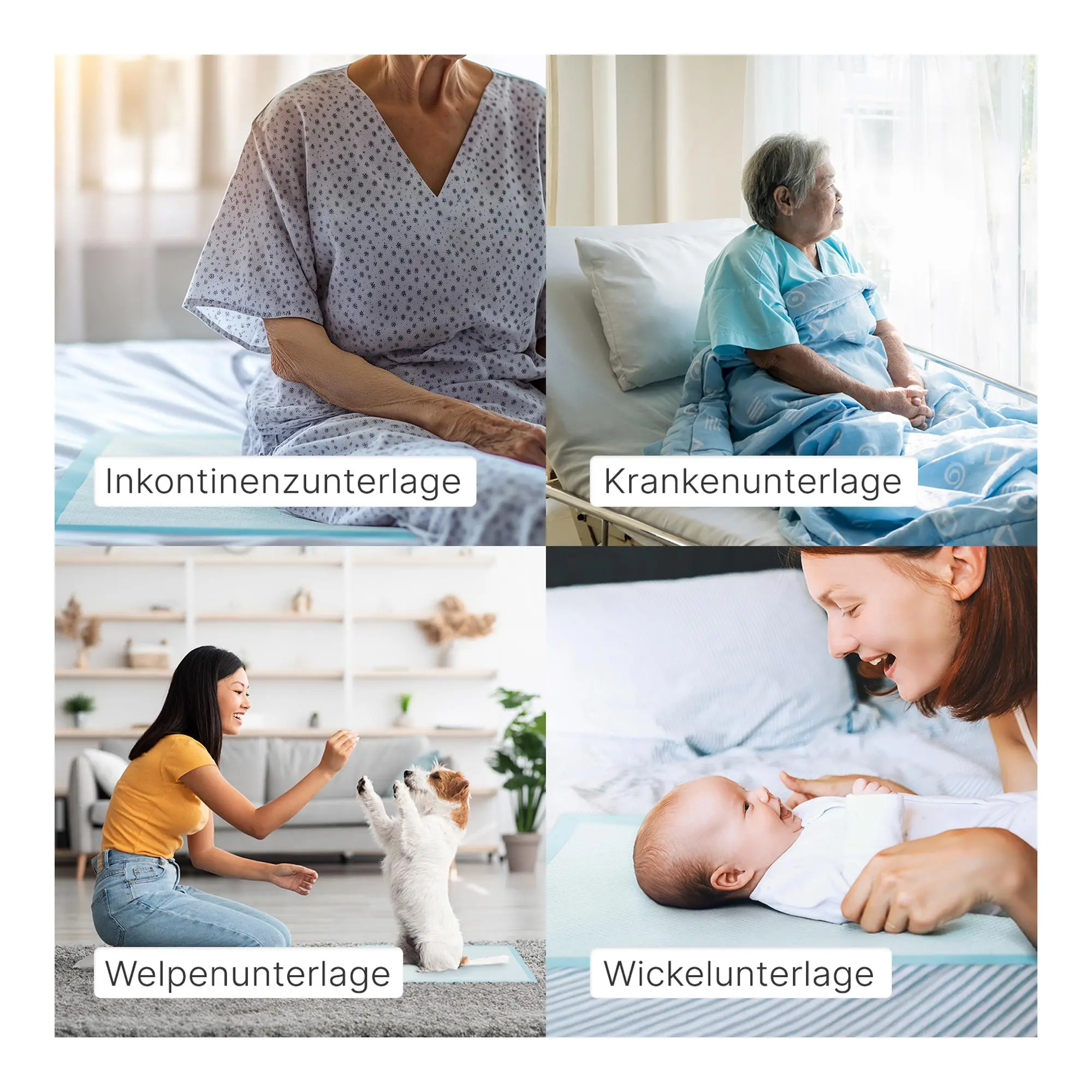 ARNOMED SUPERDRY WASH Waschbare Bettschutzunterlage, vielseitig einsetzbare, wiederverwendbare Inkontinenzunterlage für Kranke, Babys und Haustiere mit hoher Saugkraft und wasserdichter TPU-Membran