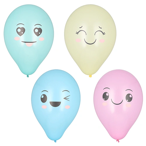 PAPSTAR Luftballons Ø 25 cm farbig sortiert "Kawaii", 12 x 8 Stück