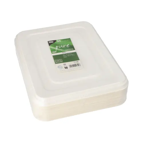 PAPSTAR Deckel, Zuckerrohr "pure" 1,4 cm x 22,5 cm x 29 cm weiß