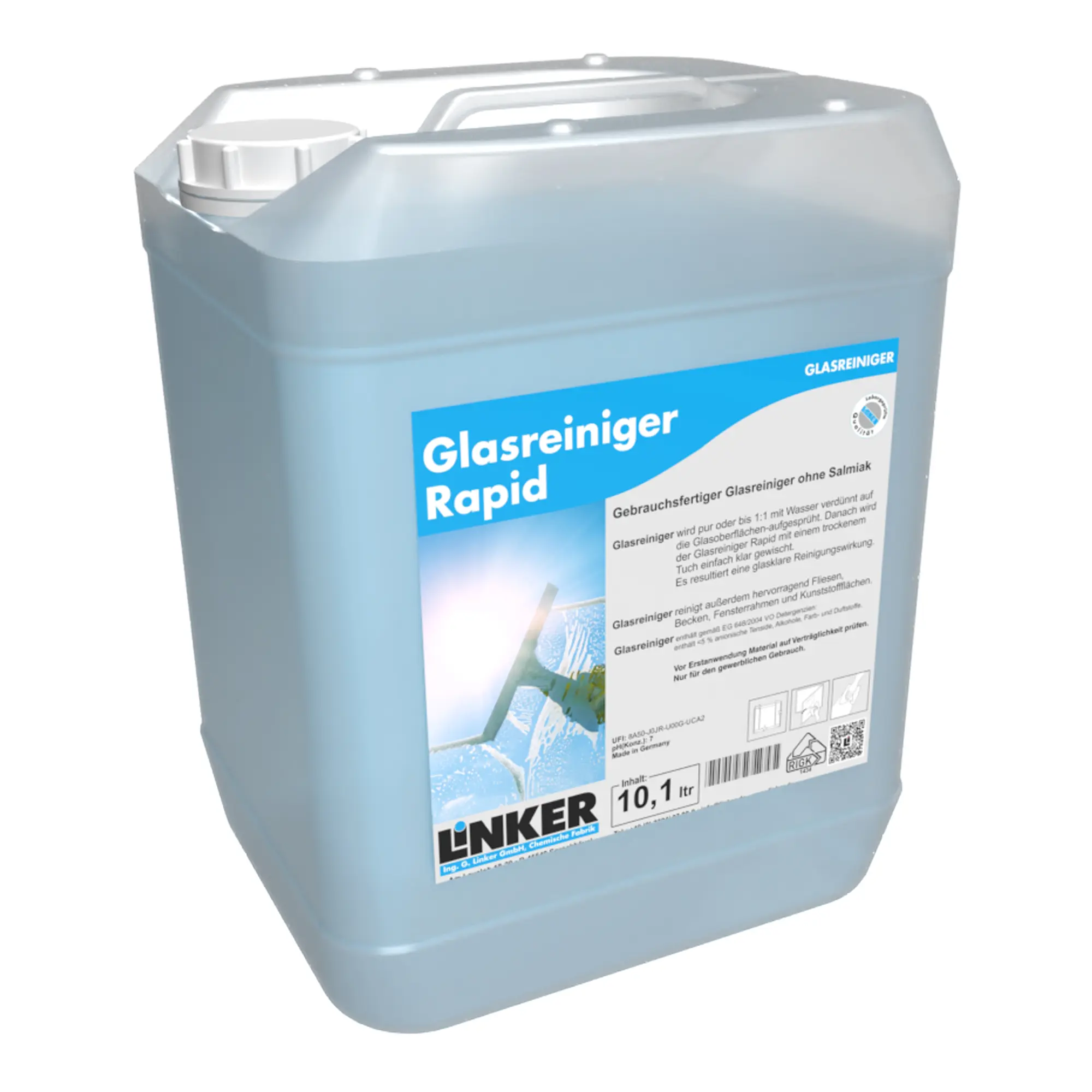 Linker Rapid Glas- Kunststoffreiniger 10 Liter Kanister 041-10_1
