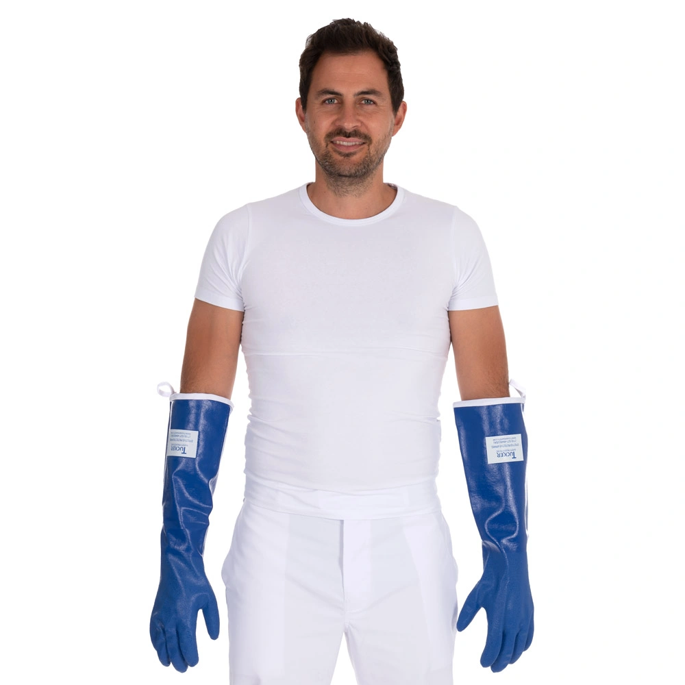 Hygostar Safety Burnguard Steamglove Allzweckhandschuhe mit Nitril-Beschichtung blau, VE 1 Paar