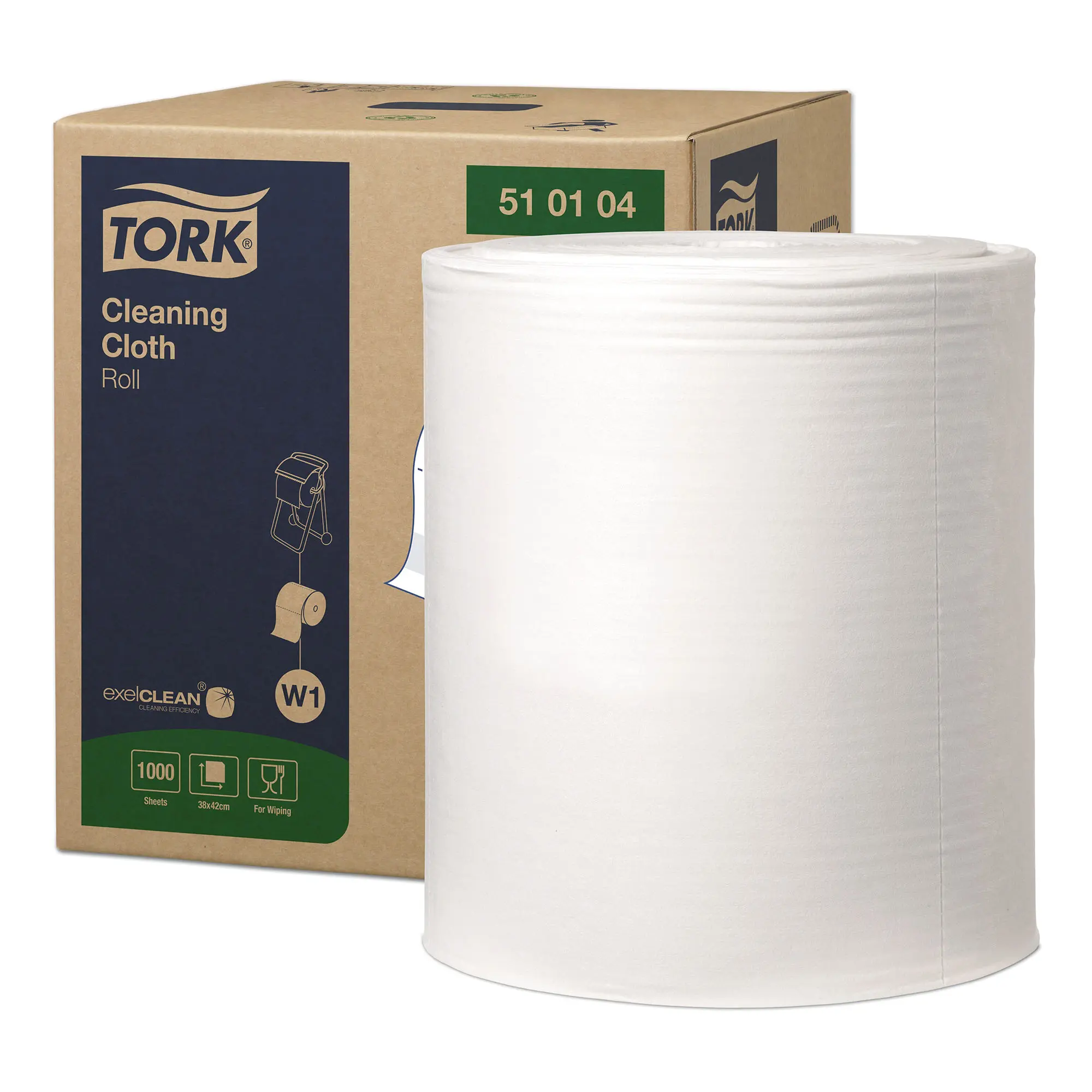 Tork 510104 Reinigungstücher W1, 1-lagig, 380 Meter