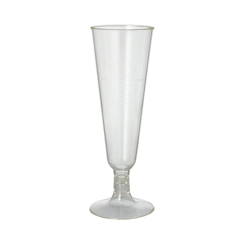 PAPSTAR 6 Stiel-Gläser für Sekt, PLA "pure" 0,1 l Ø 5,5 cm, 16,5 cm glasklar mit glasklarem Fuß