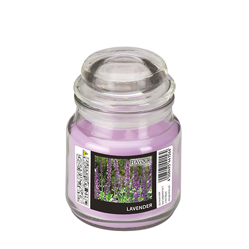 PAPSTAR "Flavour by GALA" Bonbonglas mit Wachsfüllung Ø 63 mm, 85 mm violett - Lavender