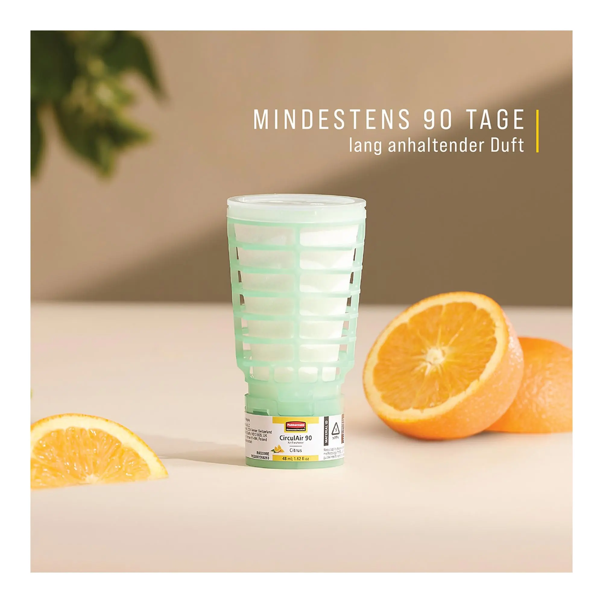 Rubbermaid CirculAir 90 Duftspender Nachfüllset Citrus für Rubbermaid CirculAir 90 Duftspender, neutralisiert Gerüche und sorgt bis zu 90 Tage für frische Raumluft