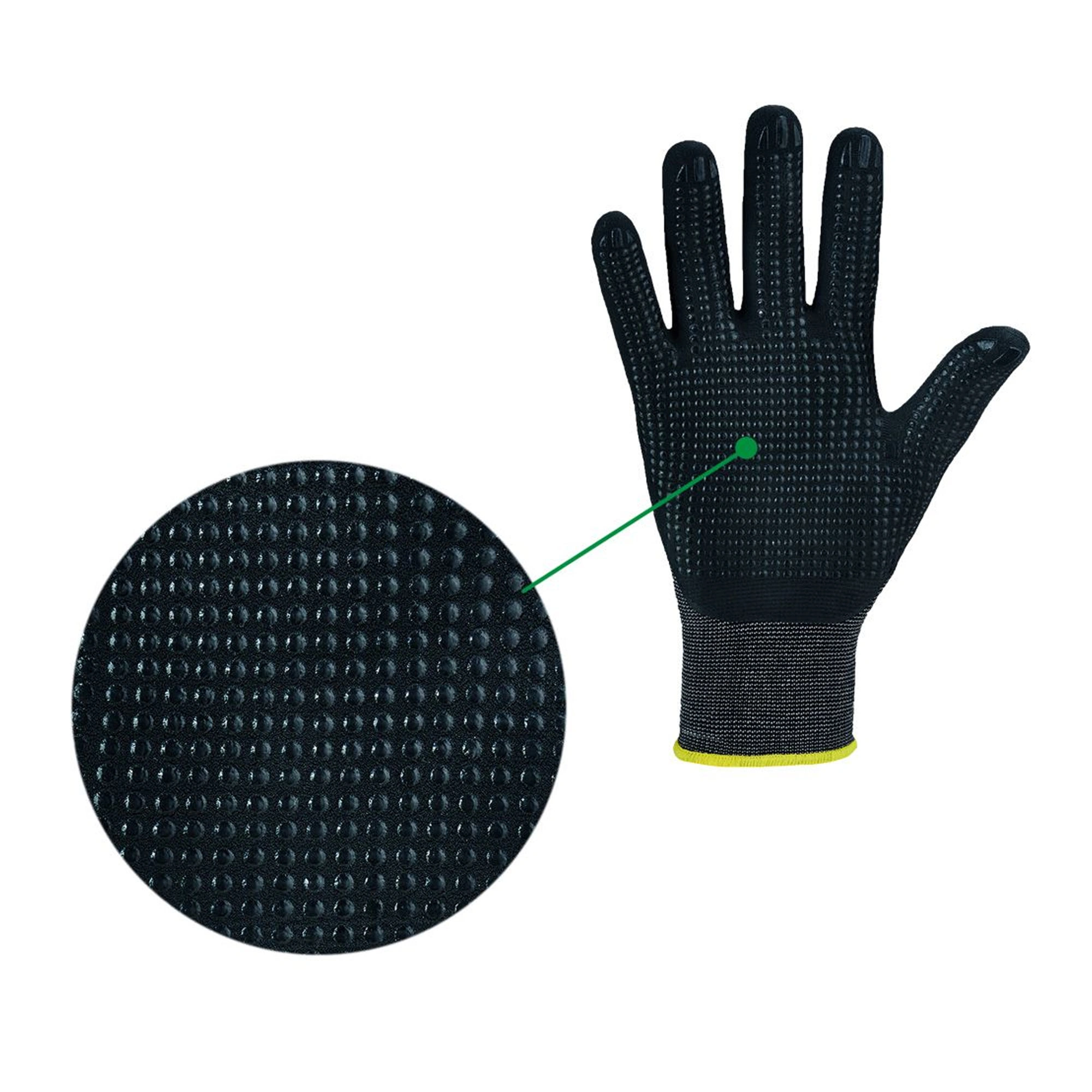Optiflex Duramate 0683 Feinstrickhandschuhe mit schwarzer Nitrilschaum- und PU-Beschichtung, fein genoppte Innenfläche für sicheren Griff bei leichten Montage- und Wartungsarbeiten, VE 144 Paar, Art.-Nr. 0683