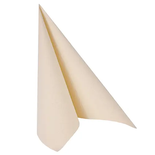 PAPSTAR Servietten "ROYAL Collection" 1/4-Falz 40 x 40 cm champagner, hochwertige Premium-Serviette in Stoffoptik, industriell kompostierbar, FSC-zertifiziert, Art.-Nr. 16927