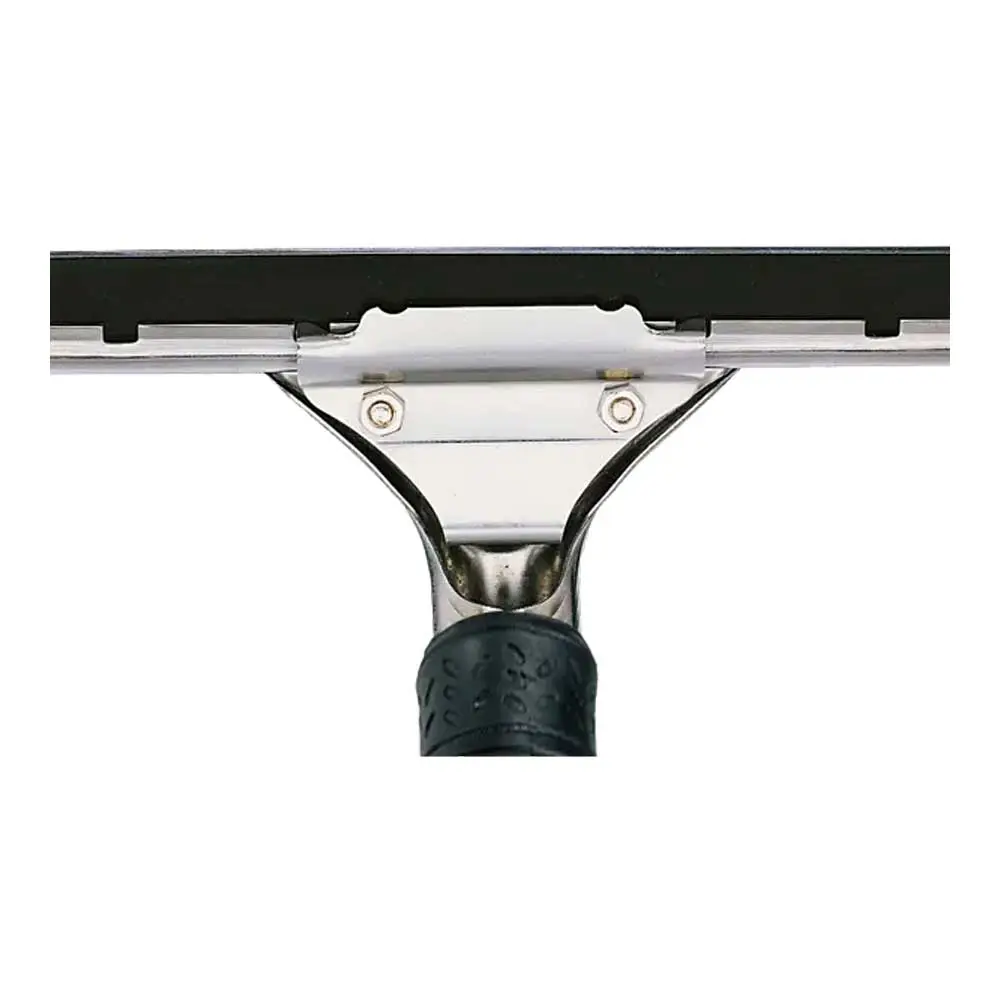 Unger PRO Advanced 4in1 Glasreinigungsset, 4-teilig – detailreicher Blick auf den Unger Edelstahl-Fensterwischer mit Soft-Gummi für streifenfreie Fensterreinigung