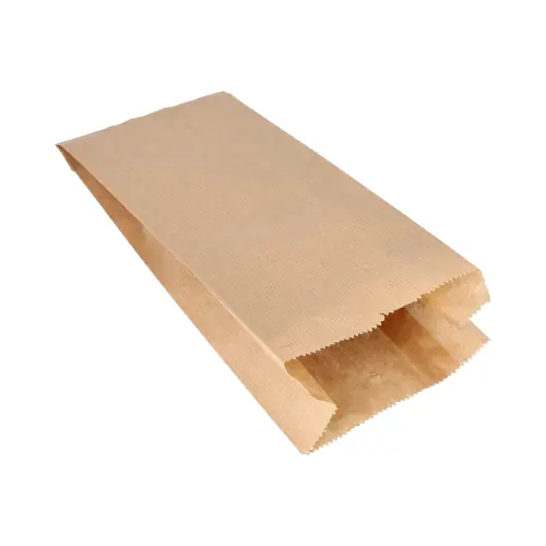 PAPSTAR Papierfaltenbeutel gefädelt aus braunem Kraftpapier 28 x 13 x 7 cm, stabiler Bäckerfaltenbeutel für Brot, Brötchen und Snacks, Füllinhalt 1,5 kg