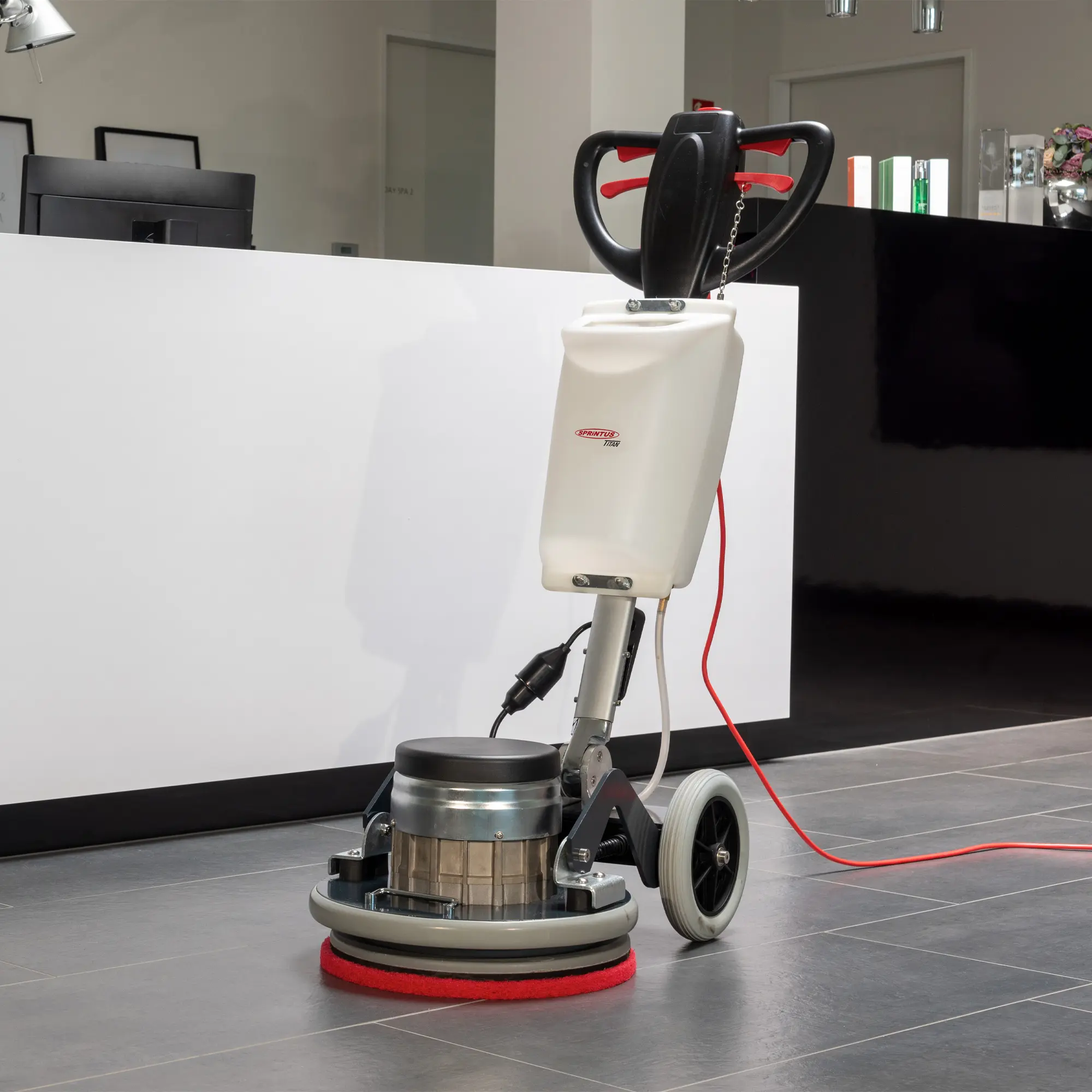 Sprintus Einscheibenmaschine Titan Orbitalmaschine zur effizienten Reinigung, Polierung, Schrubben und Shampoonierung nahezu aller Bodenbeläge von Sprintus