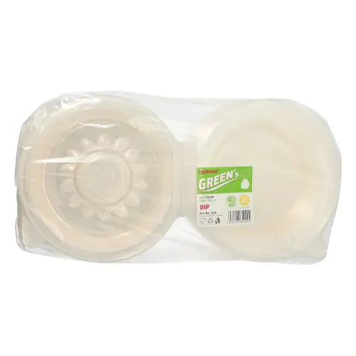 PAPSTAR Pro Pac Feinkost-, Salatschalen, Klappdeckel PP rund 950 ml, 9,2 x 22 x 21,5 cm, Dipfach