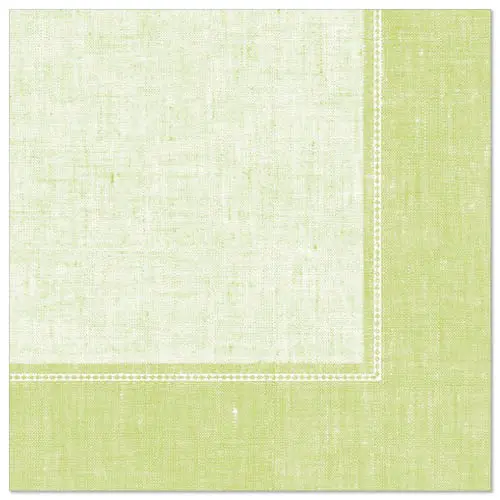 PAPSTAR Servietten "ROYAL Collection" Linum hellgrün 40 x 40 cm, 1/4-Falz, Premium-Serviette in Stoffoptik, kompostierbar, 5 x 50 Stück