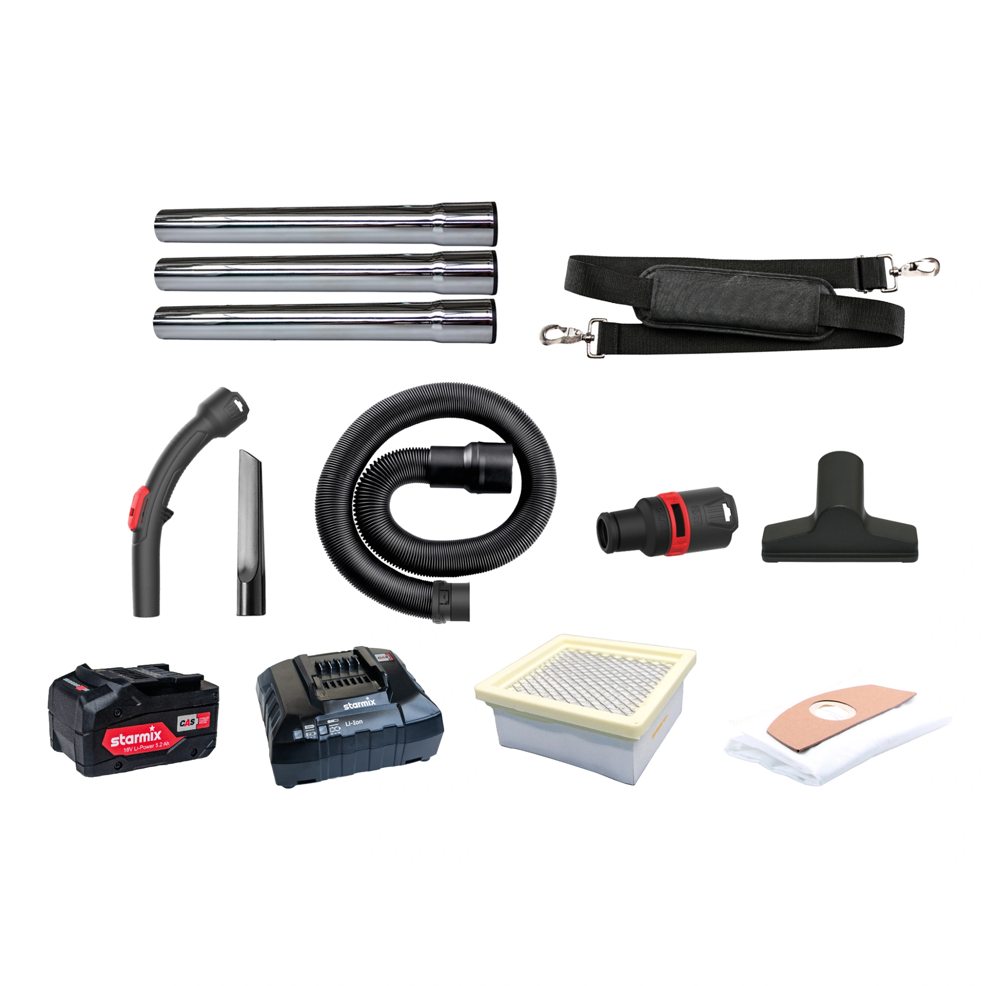 Starmix Smart L18V Set tragbarer Akku-Nass-Trockensauger mit Ladegerät