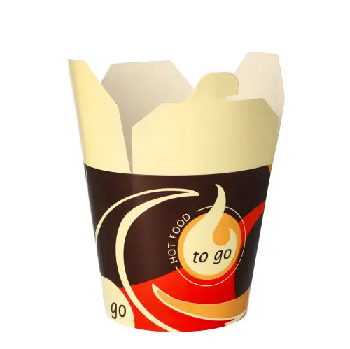 Starpak Snackboxen "To Go" eckig 750 ml aus Pappe von PAPSTAR, FSC-zertifizierte Snackbox für Asia-Gerichte, Nudeln oder Döner, Art.-Nr. 10028
