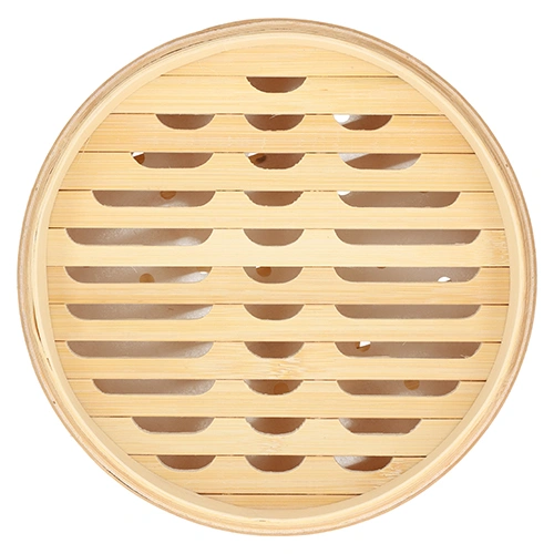 PAPSTAR Dampfgarer Bambus "ASIA" Ø 25 cm, 16 cm 3-teilig, 4 x 1 Stück