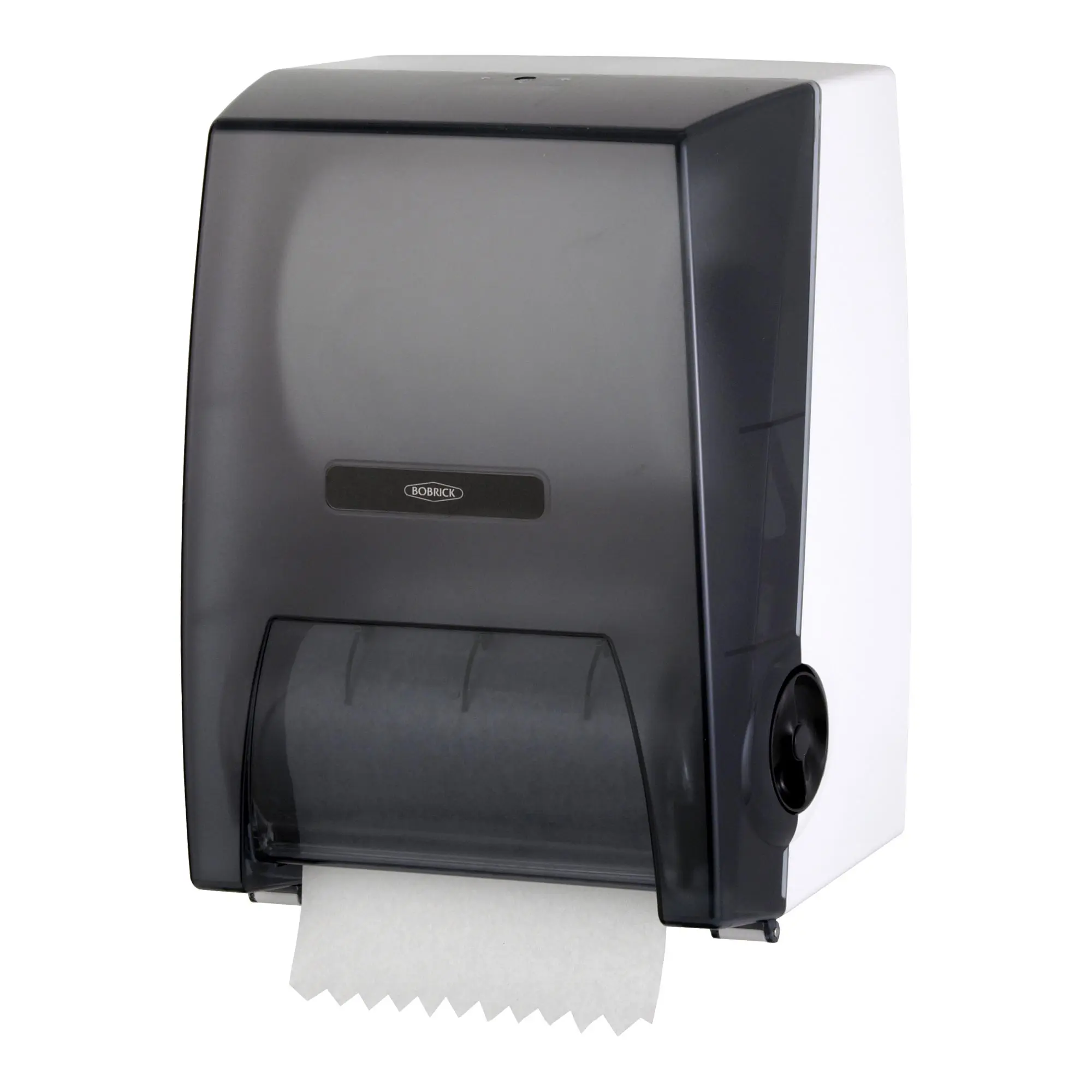 Bobrick B-72860 Papierrollenhandtuchspender aus hochschlagfestem ABS-Kunststoff mit matter, transluzenter Front für Papierrollen bis 20,5 cm Durchmesser, Artikelnummer B-72860