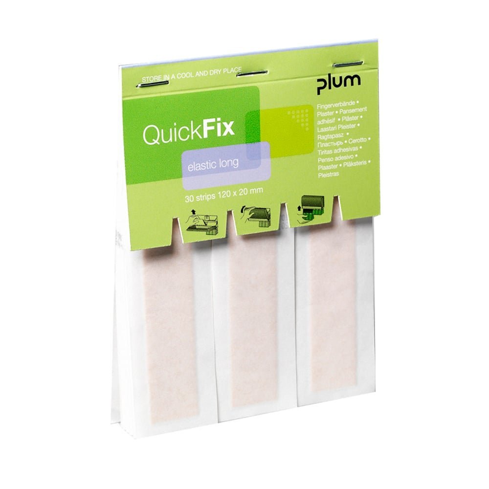 Plum QuickFix Elastic LONG Fingerverbände Pflasterrefill 30 Stück 5508-plum_1