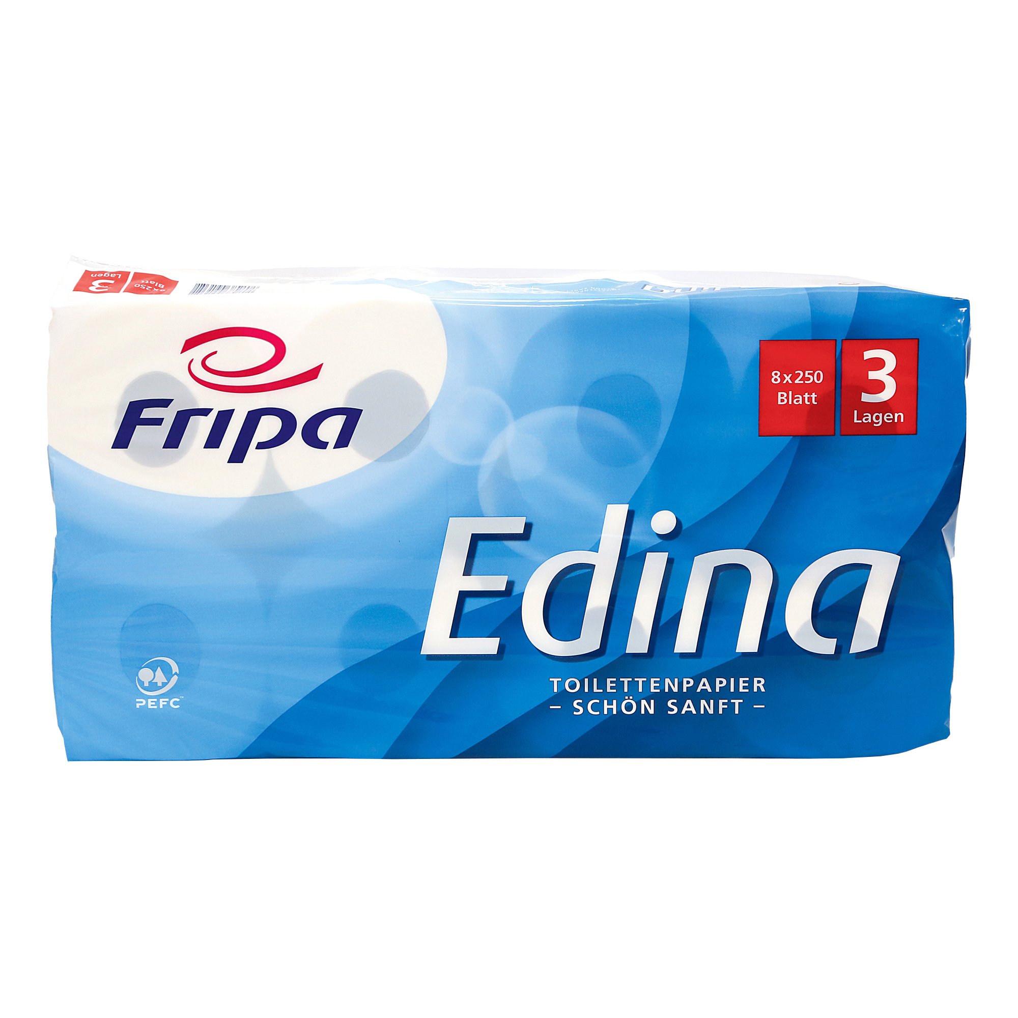 Fripa Edina Toilettenpapier 3-lagig 250 Blatt 72 Rollen 1010810_1