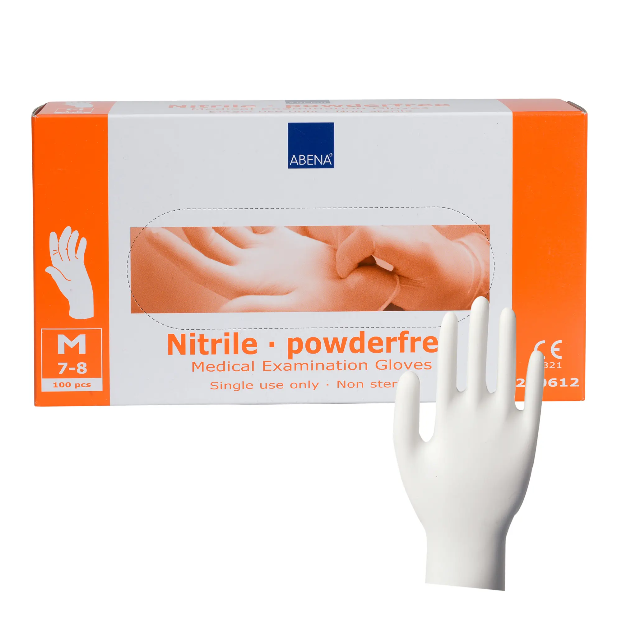 ABENA Nitril-Handschuhe weiß, ungepudert 100 Stück M 290612_1