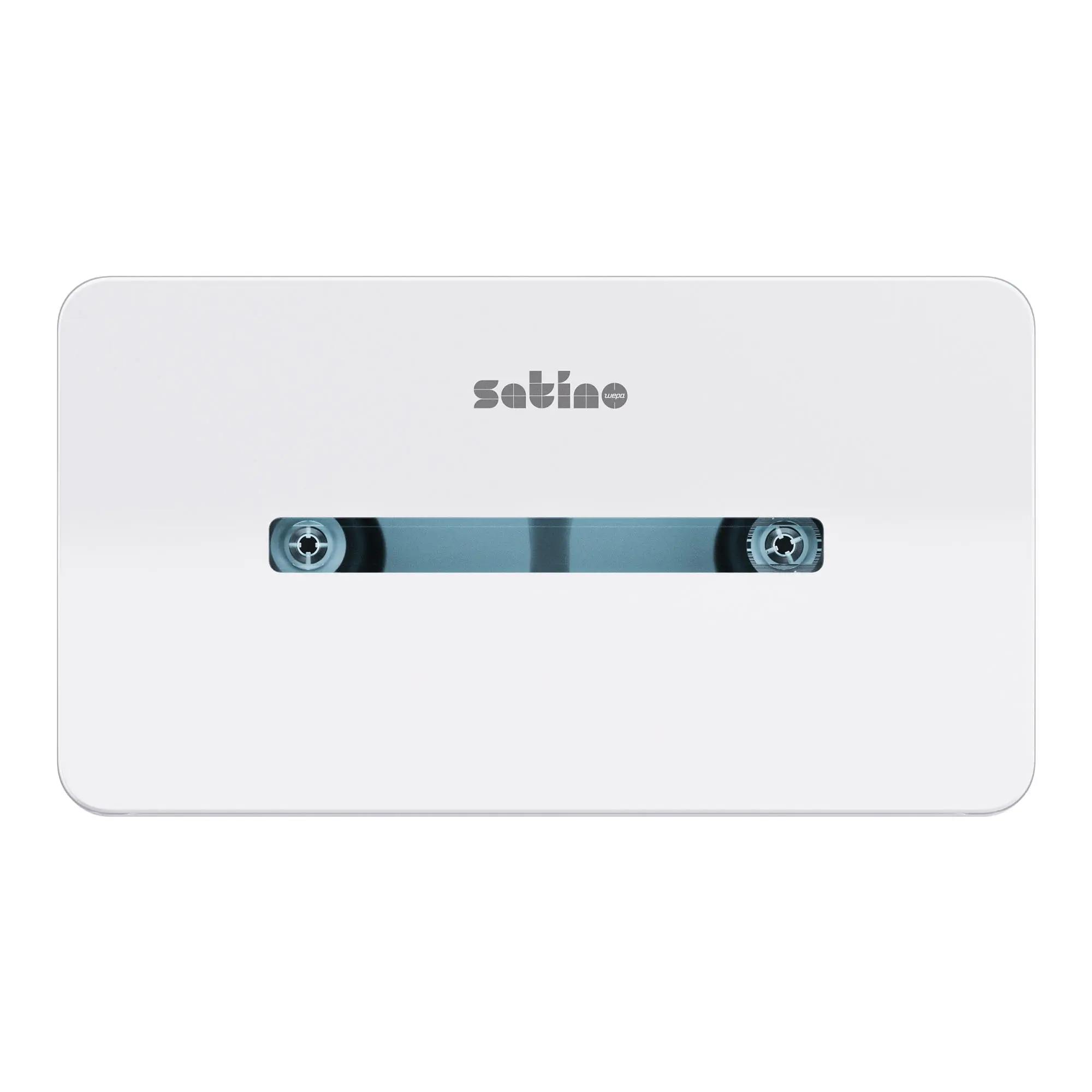 Satino by Wepa HYGINITY Doppel-Toilettenpapierspender Mini-Jumbo Centerfeed CF2 in Weiß mit transparentem Sichtfenster für zwei Mini-Jumborollen