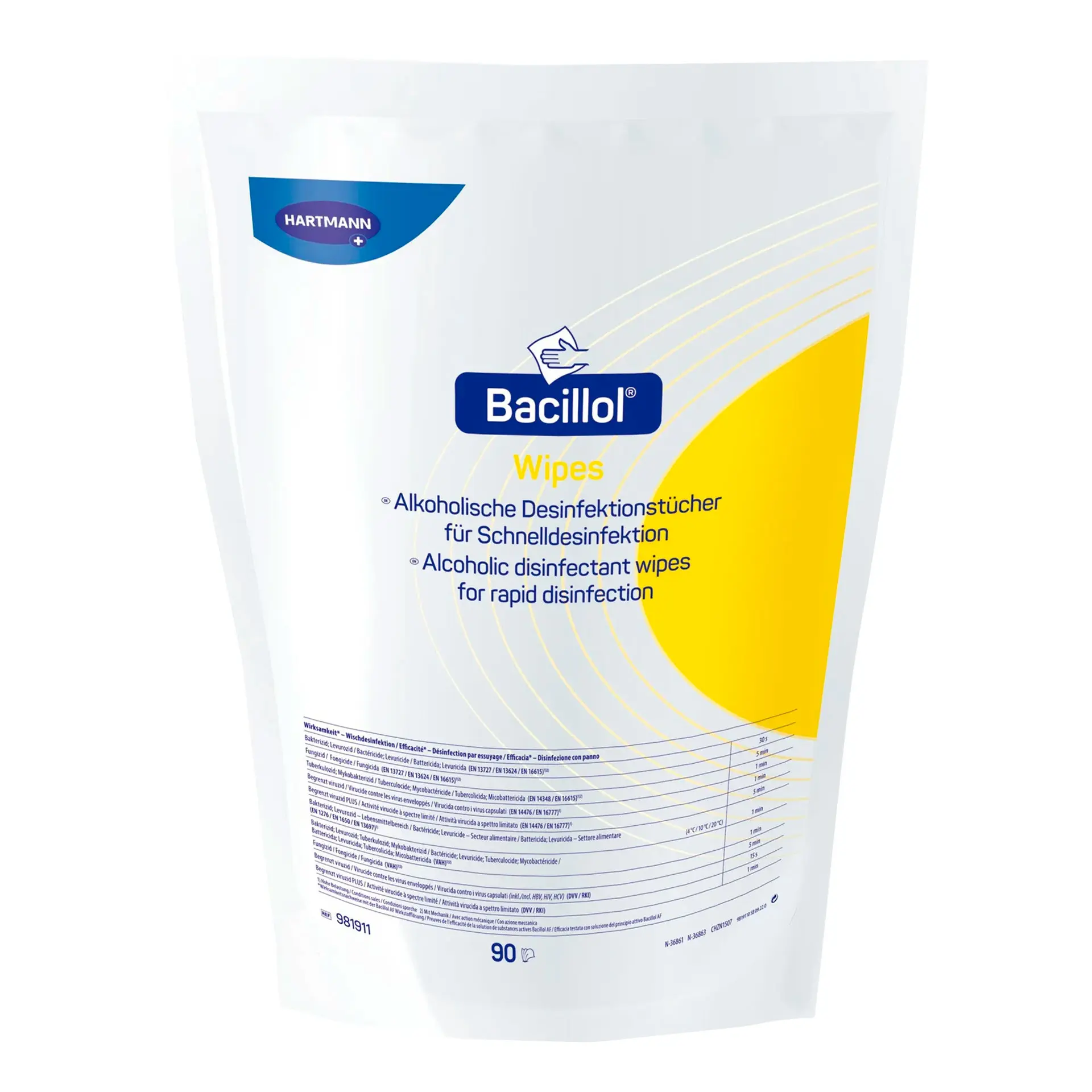 Bode Bacillol Wipes alkoholische Desinfektionstücher 4 Rollen 90 Tücher 976350_1