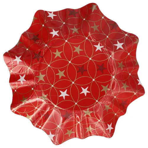 Starpak 2 Präsentierschalen-Weihnachten Ø 28 cm "verschiedene Weihnachtsdekore" Stern