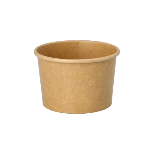 Starpak Eisbecher, Pappe rund 150 ml Ø 8,6 cm, 5,2 cm braun, stabiler lebensmittelechter Pappbecher mit PE-Beschichtung von PAPSTAR, 20 x 50 Stück