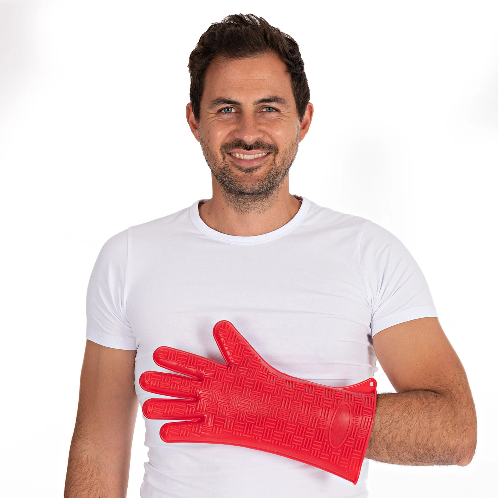 Hygostar Heatblocker, Silikon Hitzeschutzhandschuhe rot, VE 2 Stück