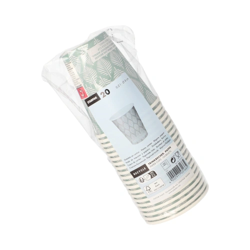 Starpak Trinkbecher, Pappe "To Go" 0,2 l Ø 8 cm, 9,1 cm "Lövdans", 20 x 20 Stück