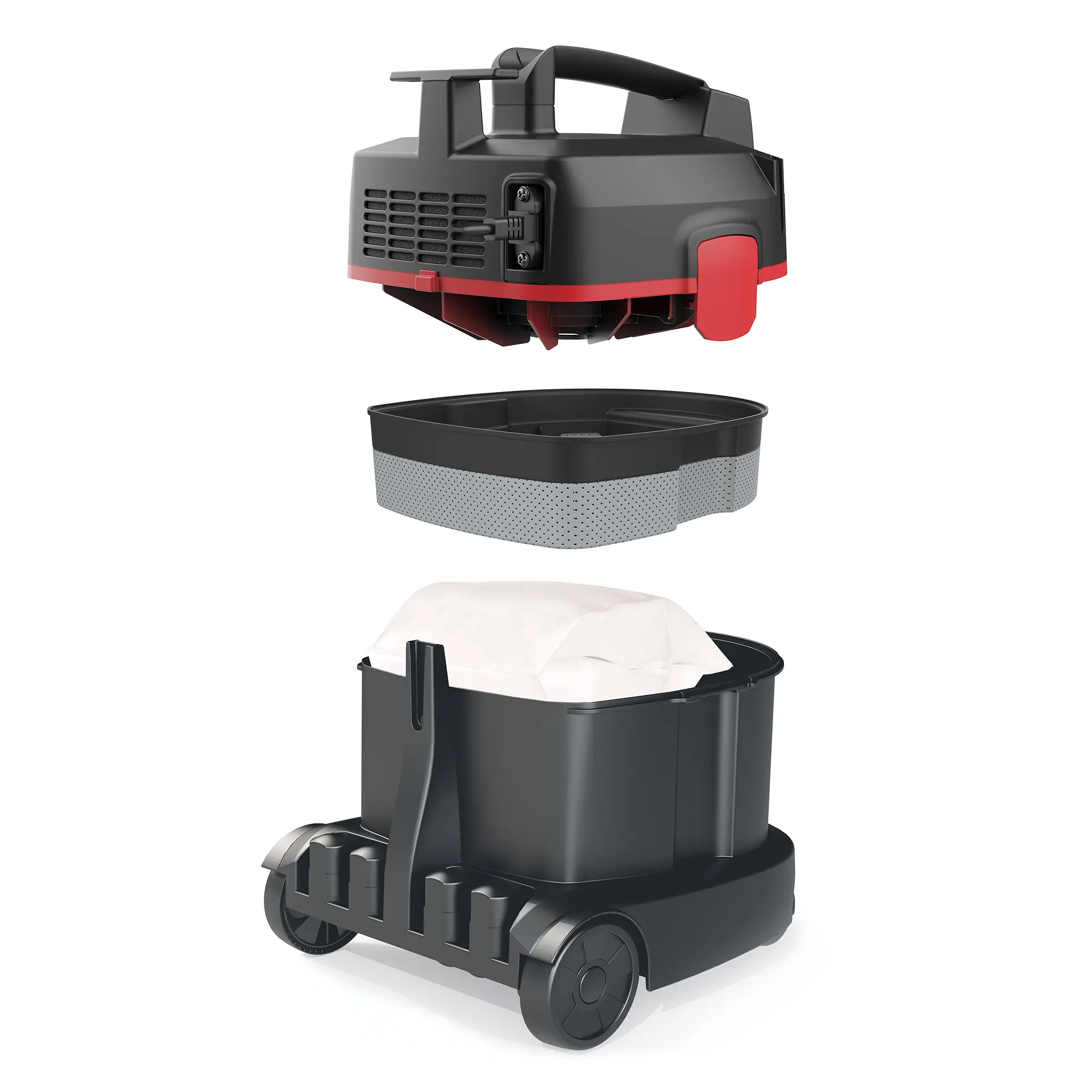 Sprintus Floory ZERO Staubsauger, kompakter und wendiger Trockensauger mit Drehregler zur Saugkraftregulierung für Hartböden und Teppiche