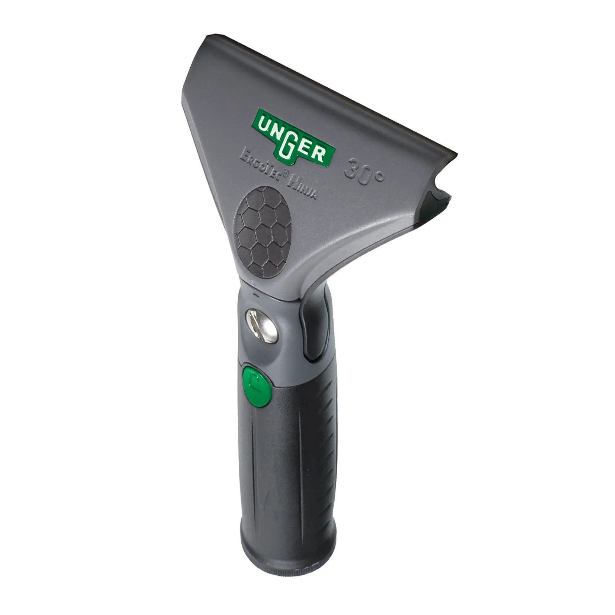 Unger ErgoTec Ninja Fensterwischer mit 30° Kopfneigung komplett von Unger mit ergonomischem Griff für professionelle Glasreinigung, Artikelnummer 323920