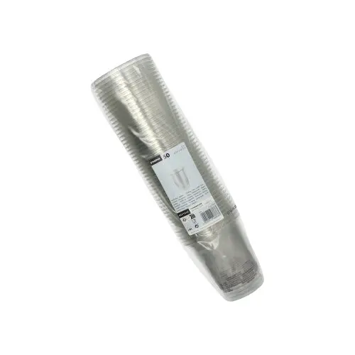 Starpak Trinkbecher R-PET 0,3 l Ø 9,5 cm, 10,7 cm glasklar von PAPSTAR, Stapel transparenter Recyclingbecher mit Füllstrich, Art.-Nr. 89550
