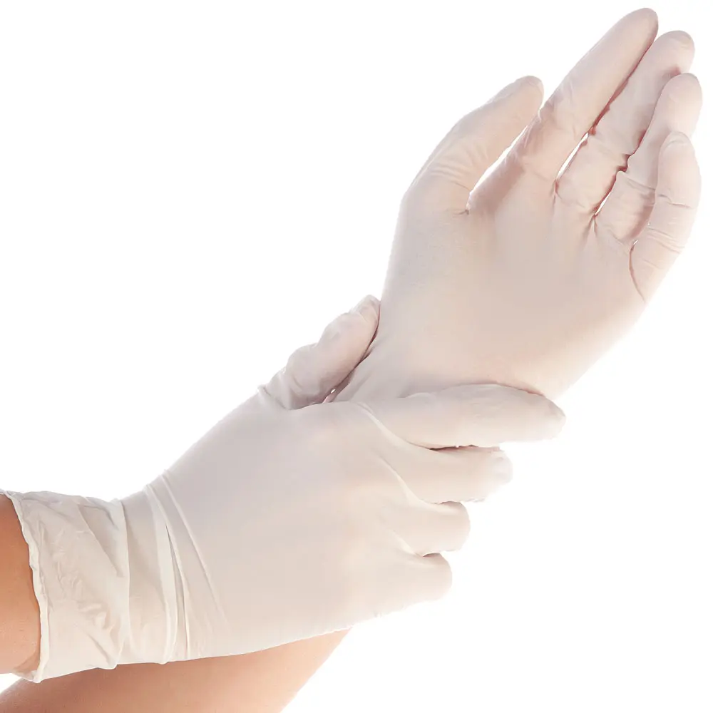 Hygostar Safe Premium Nitrilhandschuhe weiß puderfrei, latexfreie Einweghandschuhe für Medizin, Pflege und Lebensmittelhygiene, VE 1000 Stück