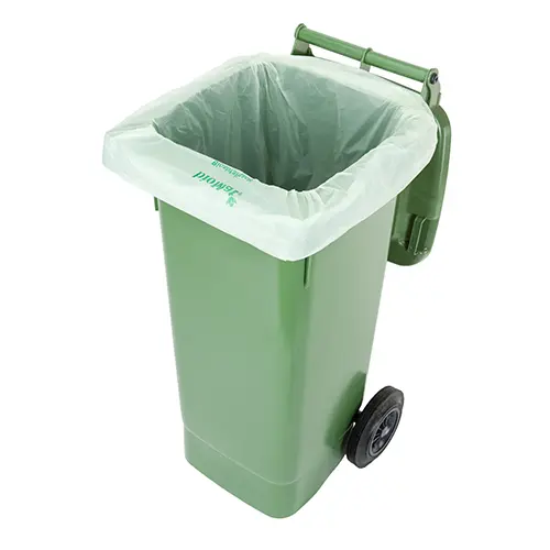 PAPSTAR "bioMat" Kompostbeutel auf Stärkebasis 120 l 130 cm x 88 cm ohne Tragegriff