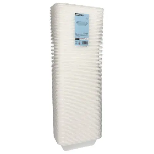 Starpak Siegelschalen, XPS 950 ml 5,6 cm x 15 cm x 24 cm weiß laminiert