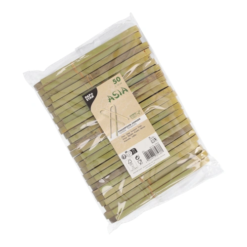 PAPSTAR Fingerfood - Zangen Bambus "ASIA" 15 cm, 10 x 50 Stück