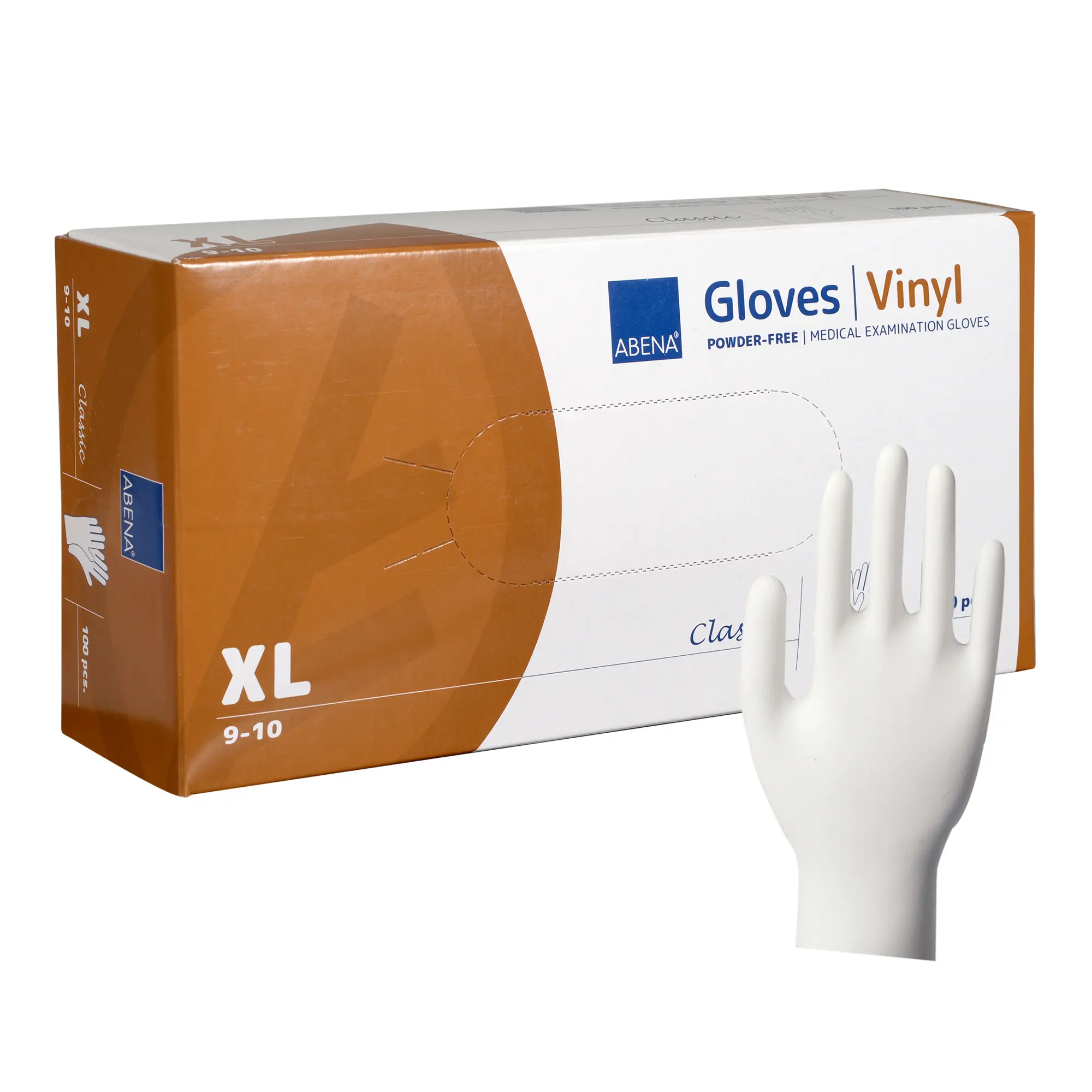 ABENA Vinyl-Handschuhe transparent, ungepudert 100 Stück XL 4430_1