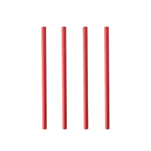 PAPSTAR Cocktail Trinkhalme, Papier Ø 7 mm, 15 cm rot
