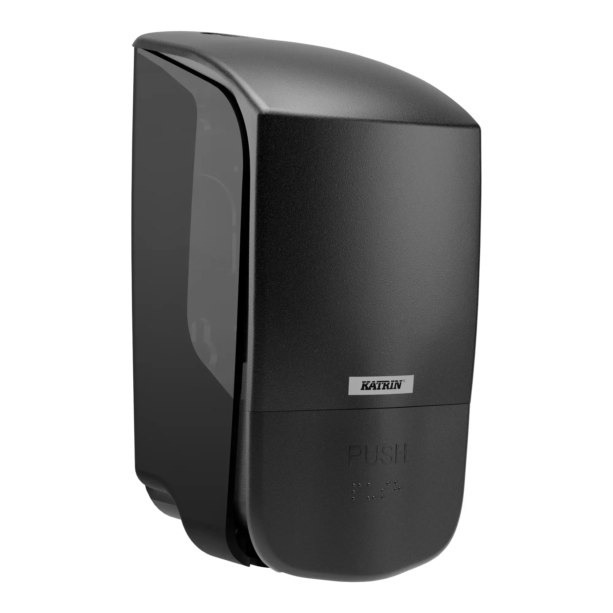 Katrin Seifenspender 500 ml schwarz aus Kunststoff, Inclusive Serie, wandmontierbarer Spender für Flüssigseife, Schaumseife oder Duschgel, Art.-Nr. 92186