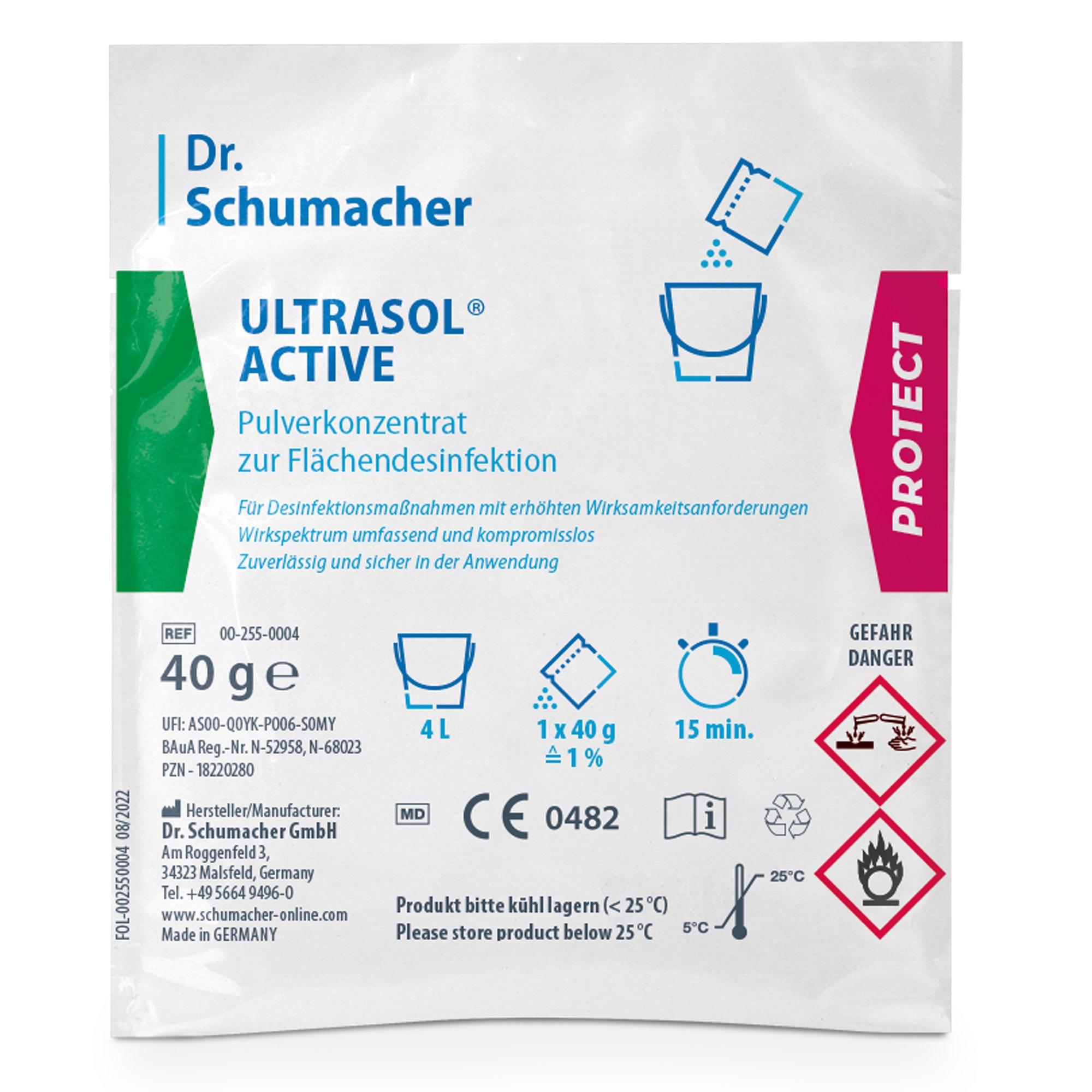 Dr. Schumacher Ultrasol active Pulverkonzentrat zur Flächendesinfektion