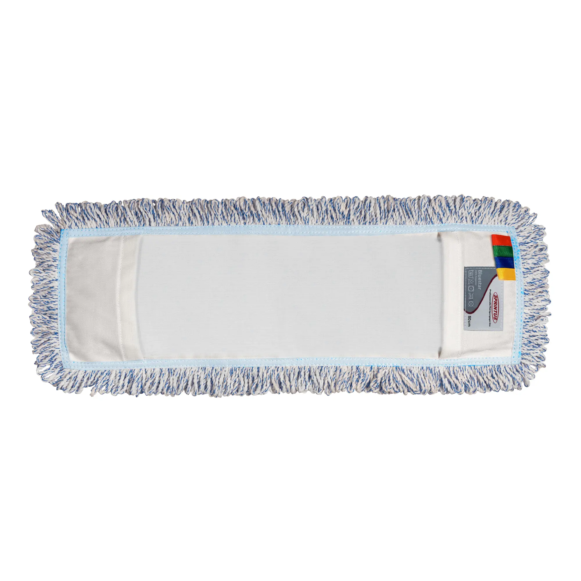 Sprintus Profimopp Bluestar aus Mikrofaser 40 und 50 cm, hoher Flor, 4-Farbcodierung, langlebiger Profi-Wischmopp für gründliche Nassreinigung