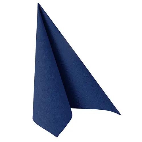 PAPSTAR Servietten "ROYAL Collection" 1/4-Falz 40 x 40 cm dunkelblau, stoffähnliche Premiumserviette, industriell kompostierbar, FSC-zertifiziert, 8 x 20 Stück, Art.-Nr. 16903