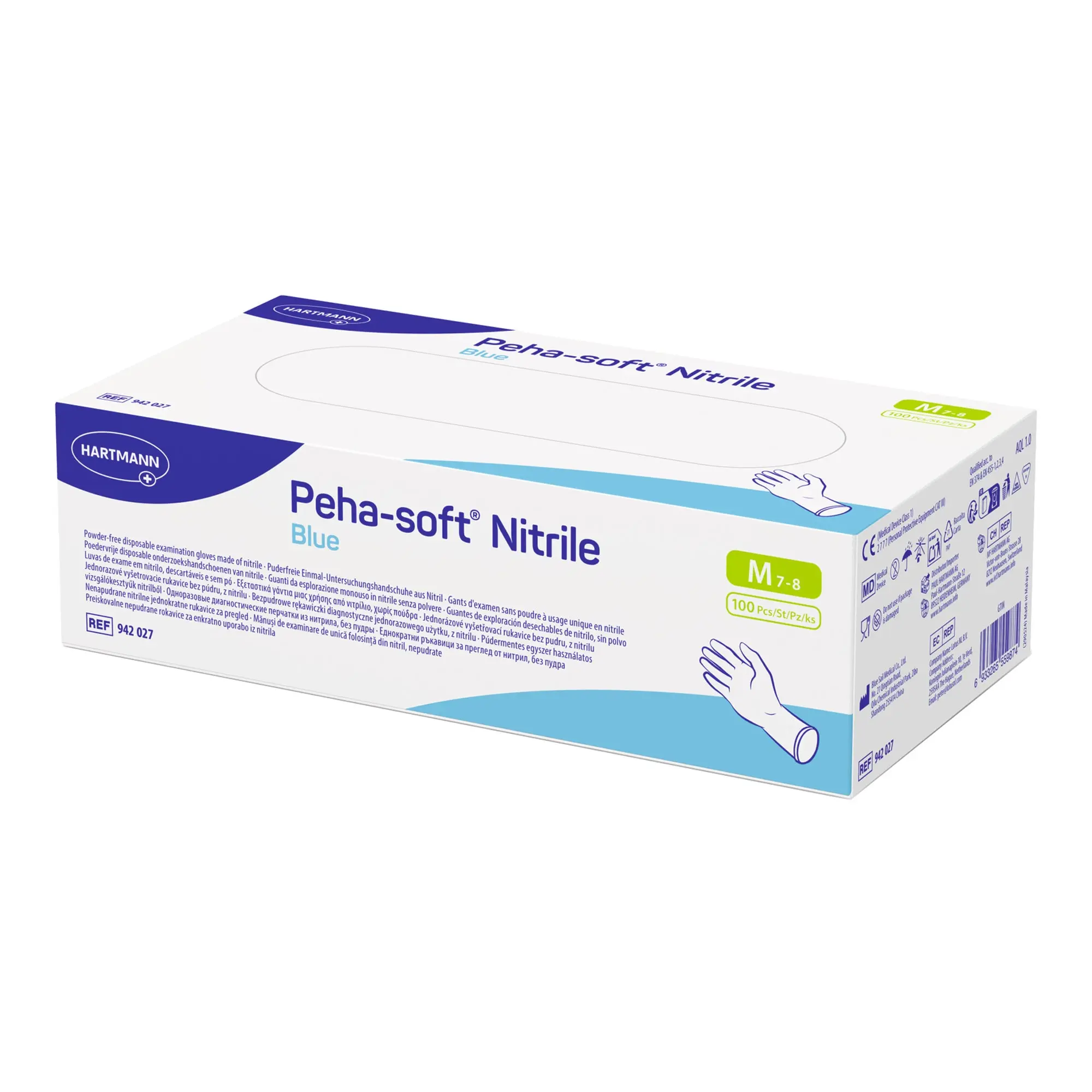Peha-soft Nitrile Blue Einmalhandschuhe, puderfrei VE 1000 Stück