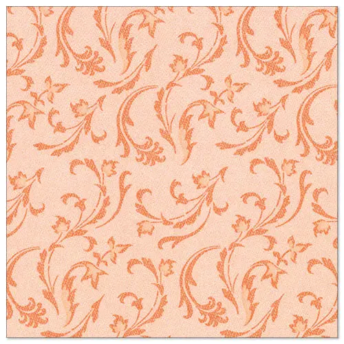PAPSTAR Servietten "ROYAL Collection" 1/4-Falz 40 x 40 cm nektarine "Damascato", weiche Premium-Servietten in Stoffoptik mit dekorativem floralen Muster, FSC-zertifiziert, Artikel 84997