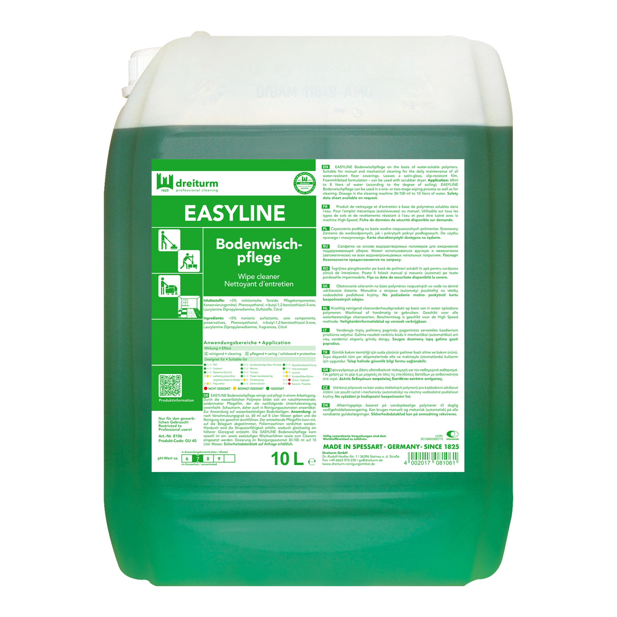 Dreiturm Easyline Chlorfix 1 L Chlorreiniger Sanitärreiniger Chlordesinfektion
