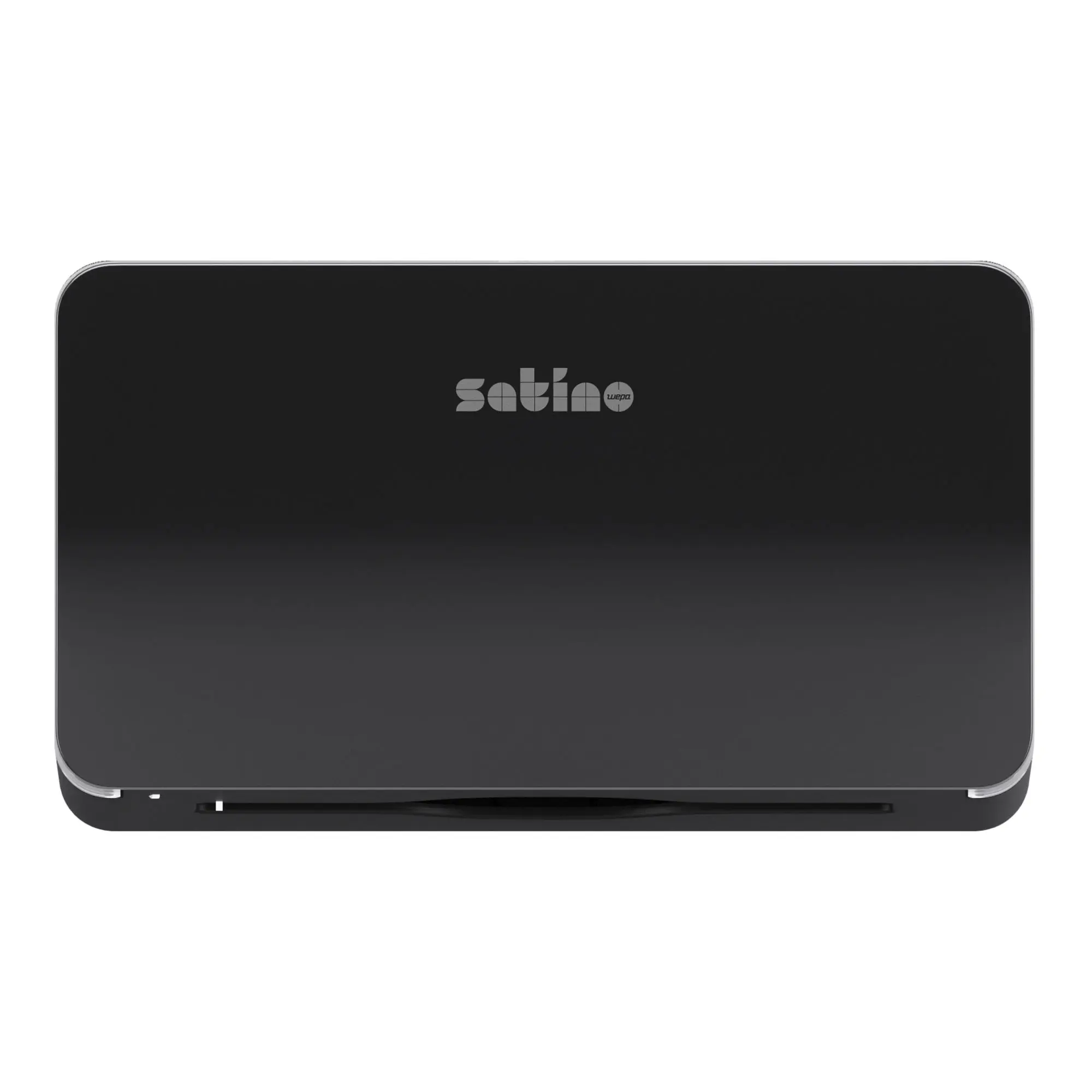 Satino by Wepa HYGINITY Falthandtuchspender XS PT3 in Schwarz, kompakter Mini-Kunststoff-Handtuchspender für V- und C-Falz-Papier mit Sichtfenster