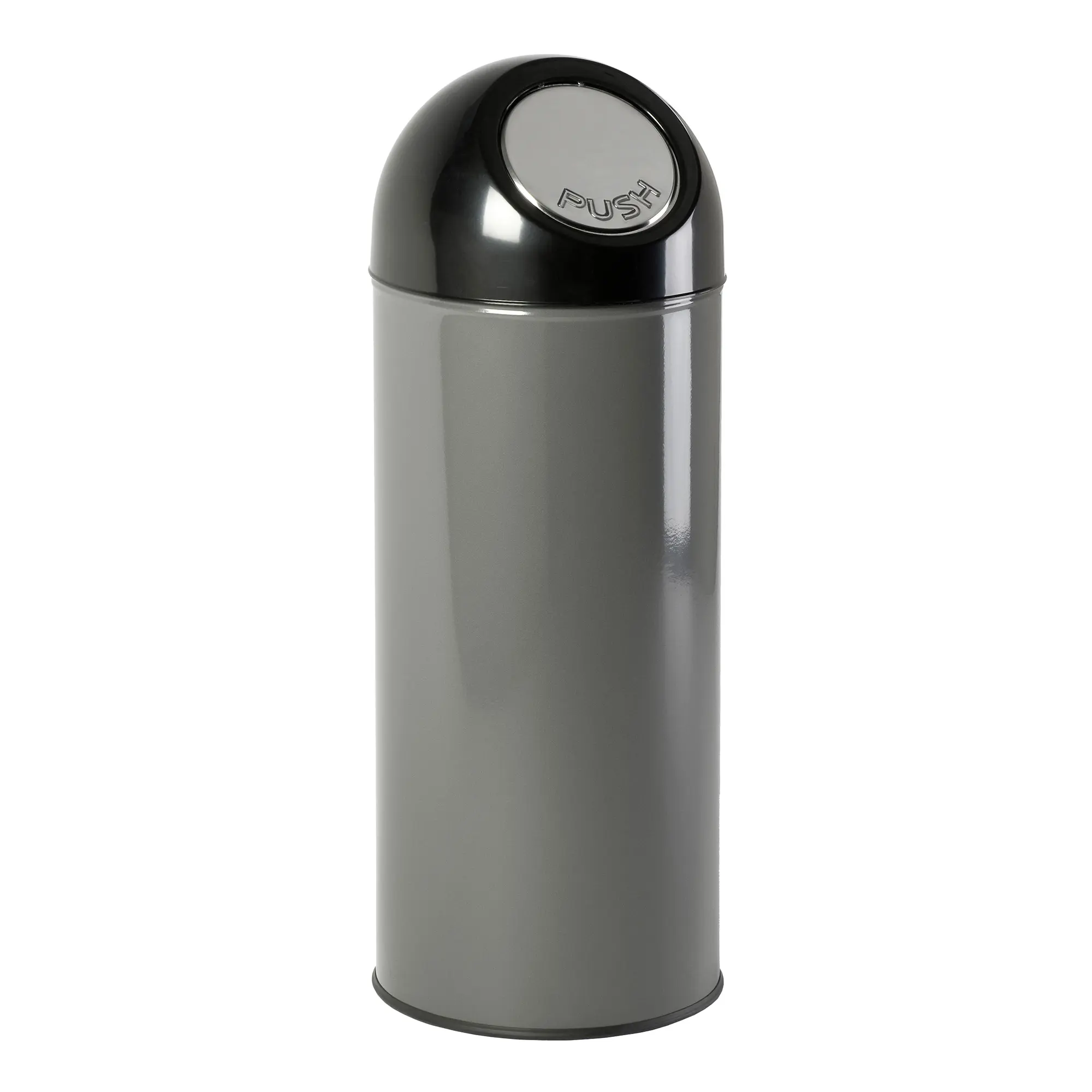 V-Part Abfallbehälter Edelstahl-Pushklappe Inneneimer 55 Liter metallic/schwarz 31023363_1