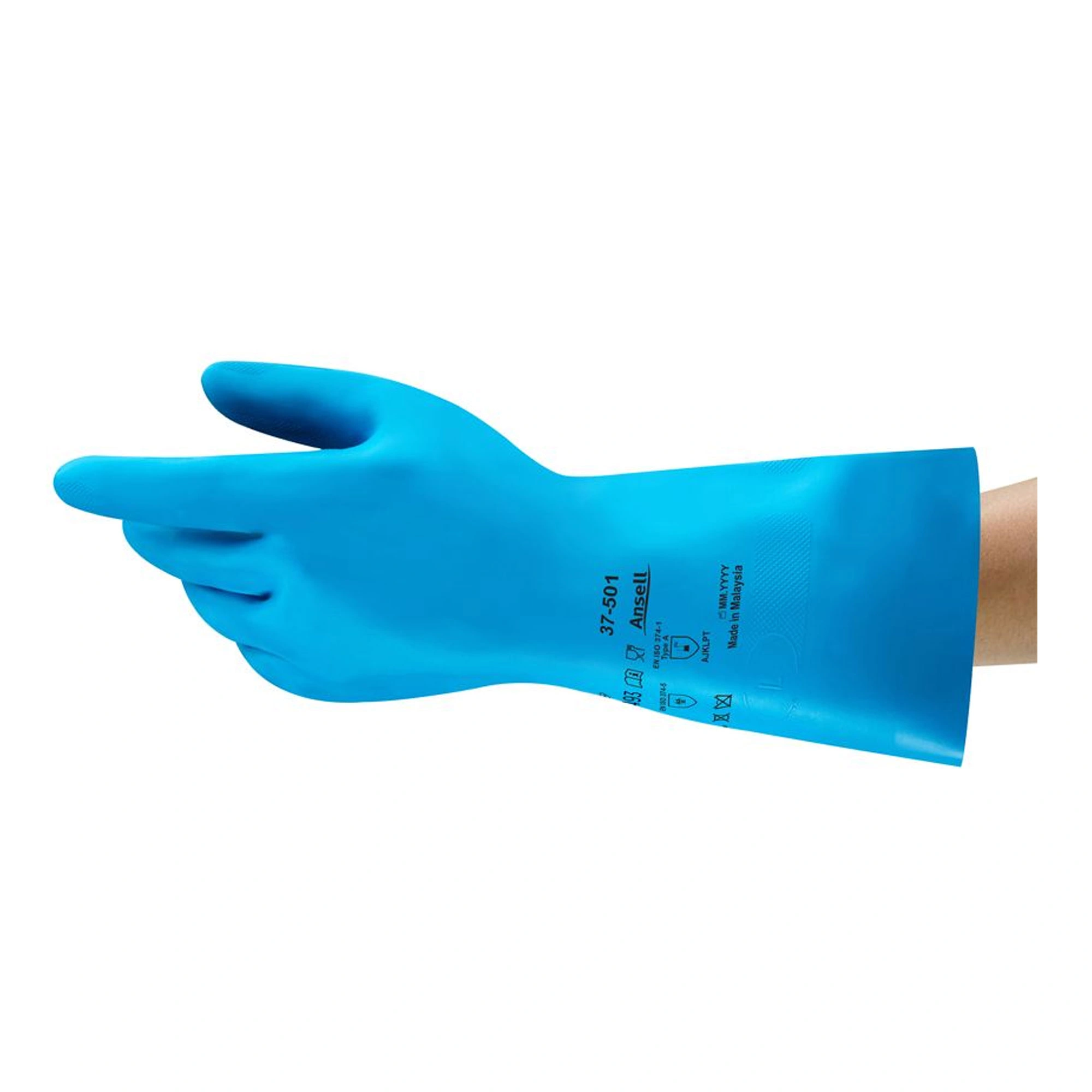 Ansell AlphaTec 37-501 Chemikalienschutzhandschuhe blau, VE 144 Paar